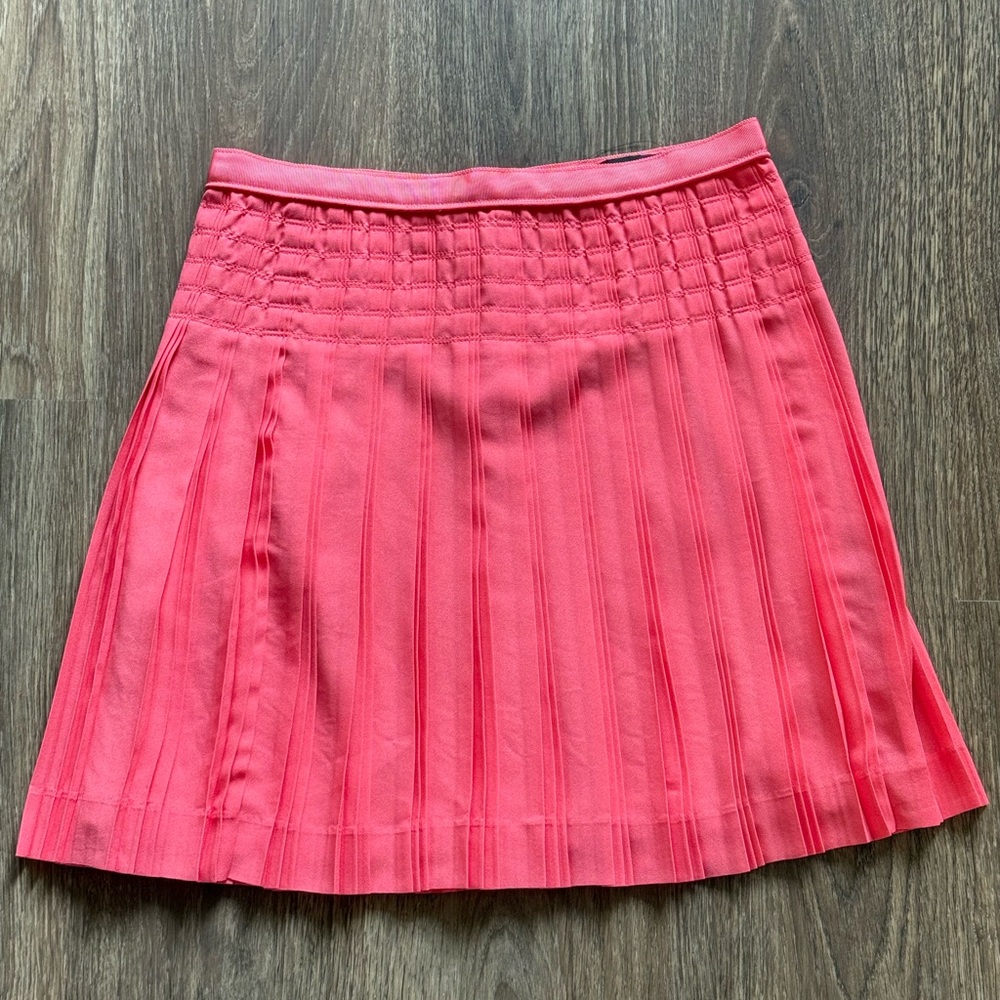 J.Crew Coral Pink Pleated Skirt